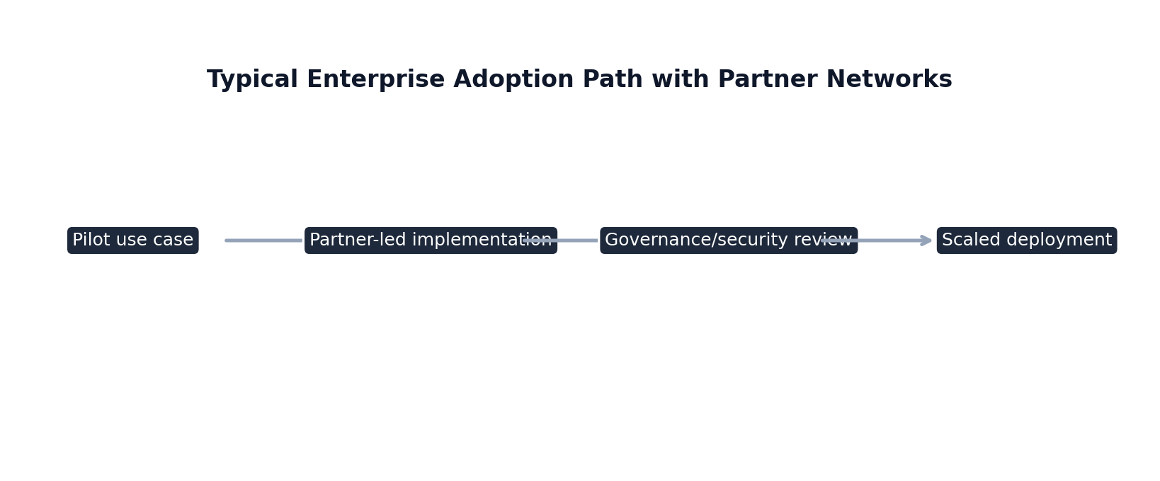 Partner-led enterprise adoption pathway
